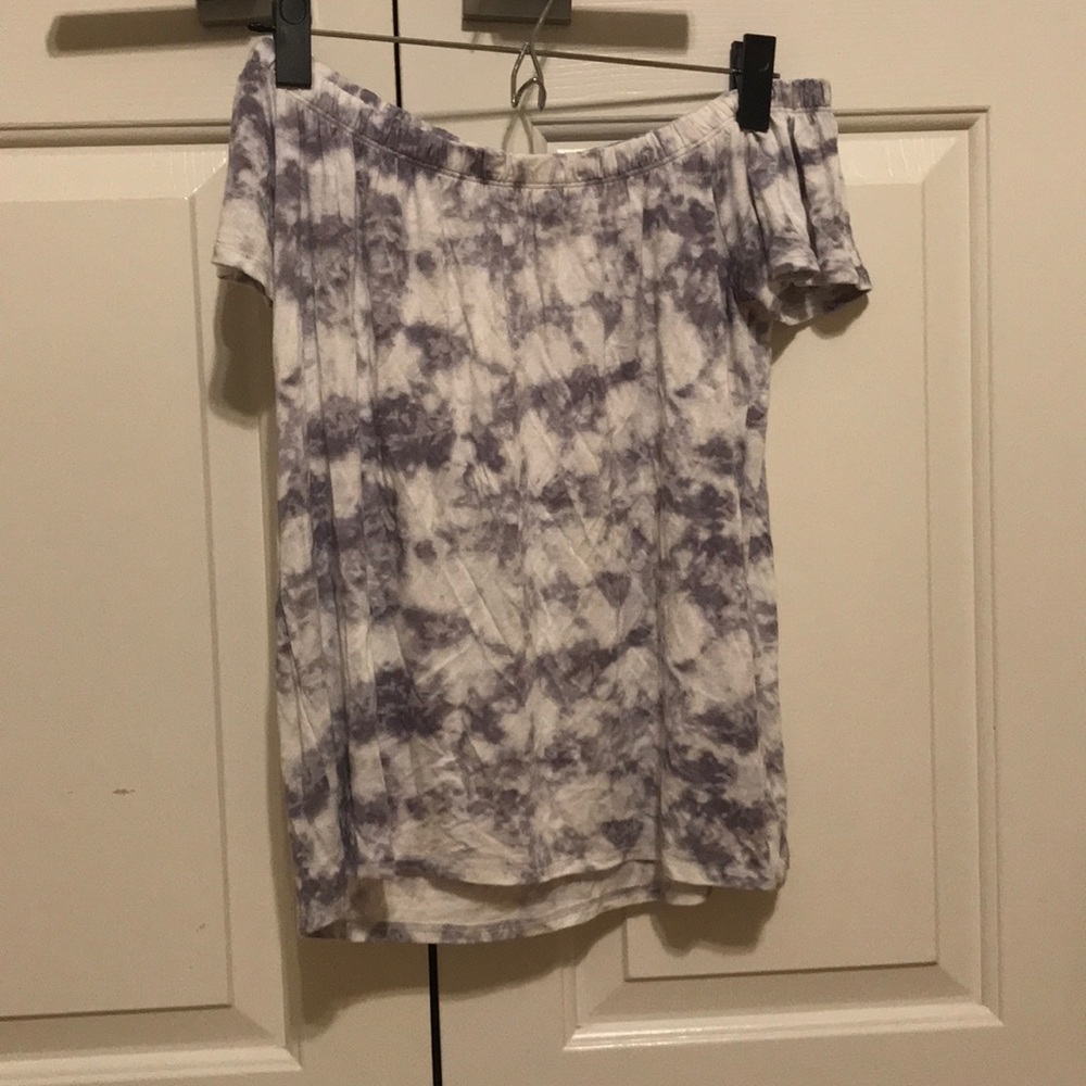 Tie die off the shoulder